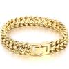 Men's Bracelets Braided Heart Shape Keel Chain Man Bracelet for Men 316L Stainless Steel Jewelry Accessory Luxury Gold Color