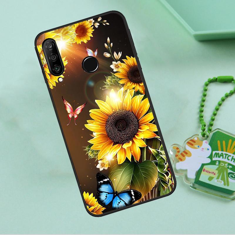 Красивый Желтый Подсолнух Для Huawei Nova 12i 12s 7i 8i 11i 9 10 SE Y90 Y60 Y70 Y72 Y61 Y91 P30 P40 Lite P60 Pro Чехол