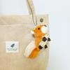 Autumn and Winter Squirrel Keychain Pendant for Men and Women Cute Couple Bag Hanging Ornaments Cartoon Brooch Plush Doll Toy