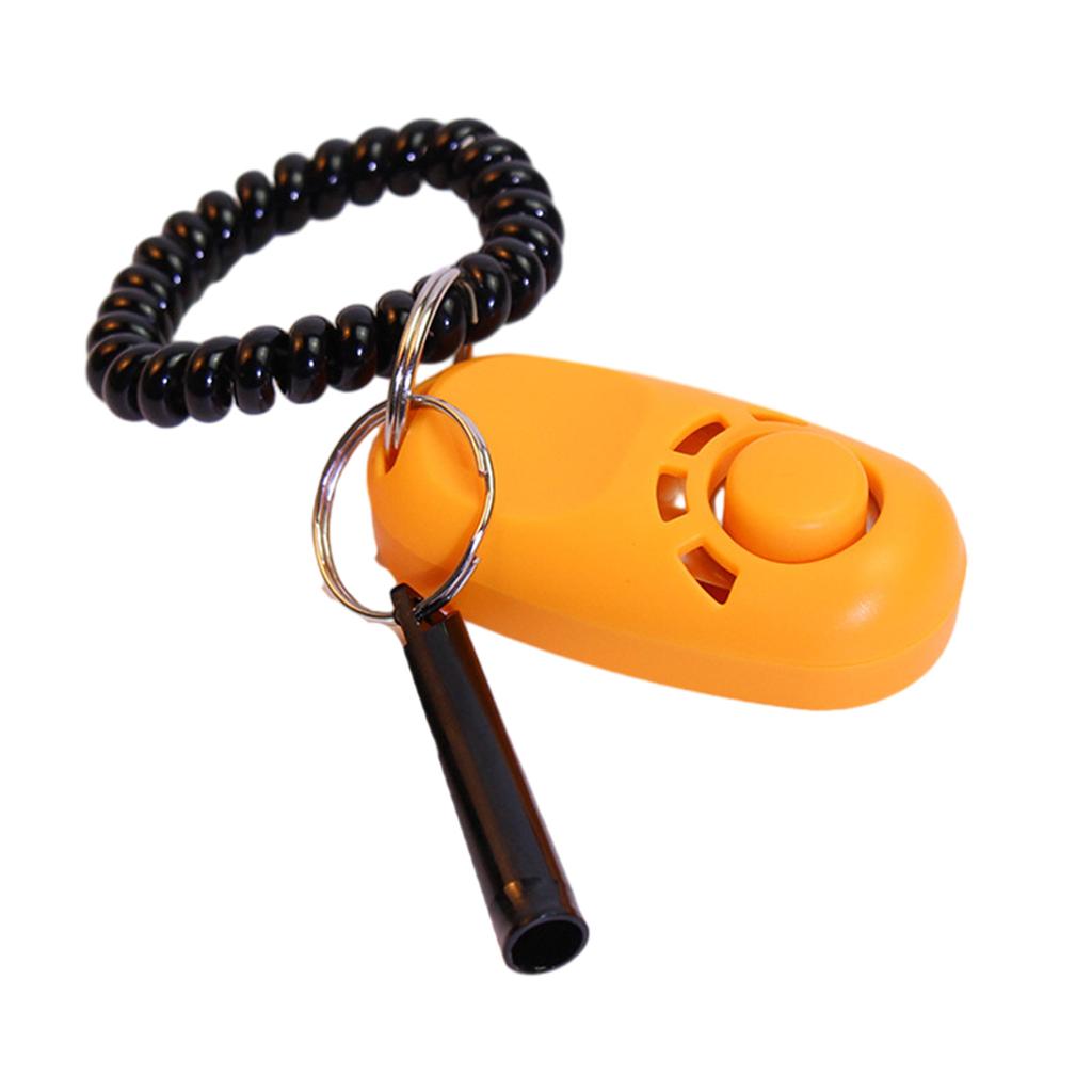 Dog Training Clicker Whistle Combo Lightweight Easy To Use Pet Training Clickers for Cats Birds Horses