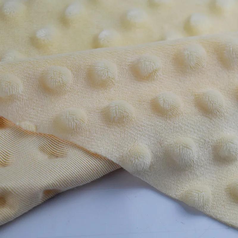 1 Yard Super Soft Minky Dot Fabric Sewing Baby Blanket Toys Material Antipilling Eco-Friendly Polyester Handwork Plush Fabric