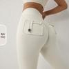 2022 Winter High Waist Nude Yoga Leggings with Pockets - Women's Hip-Lifting Sports Tights