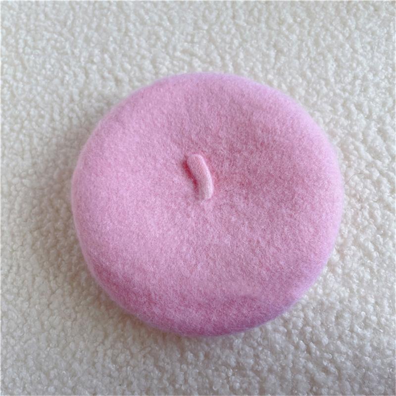 Creative Pet Beret Hat for Cats and Small Dogs Soft Wool Top Caps for Costumes and Holiday Photoshooting Headwears