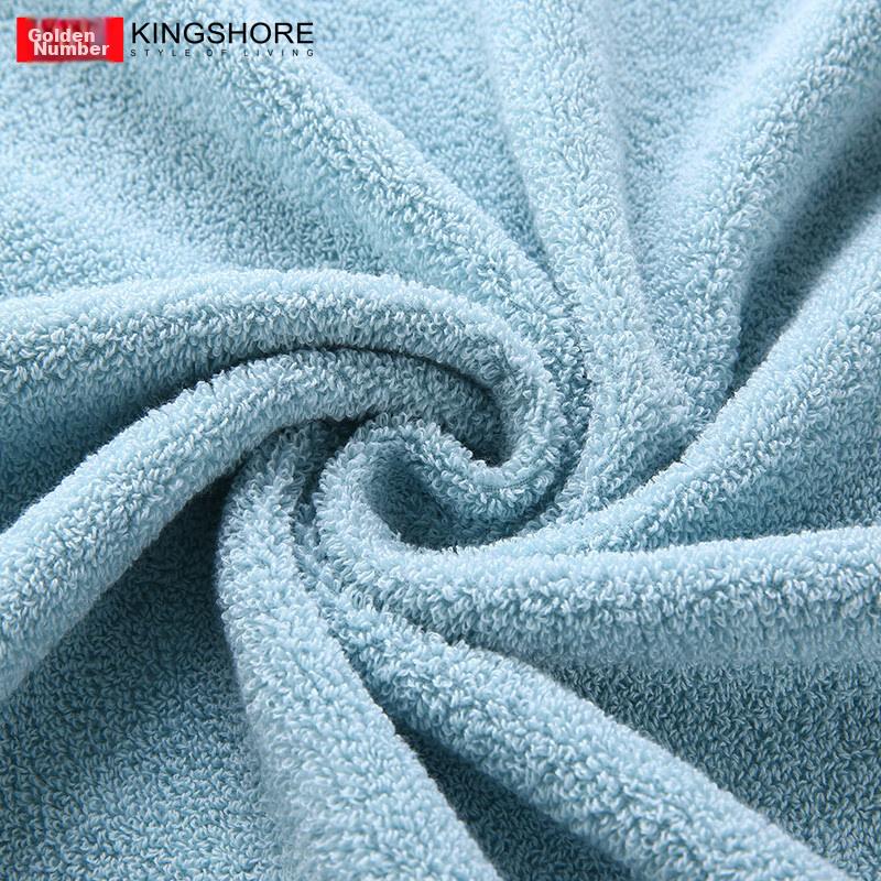 KING SHORE (KING SHORE) Grade 4A Pure Cotton Bath Towel, Sealed Packaging, Thickened, Absorbent, Shower Towel, Green, 140*72cm, 370g