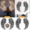 Angel Wing Ornament Iron Art Decorative Light-up/Lightless Style Wall Art Sculpture Hanging Decor Holiday Gift
