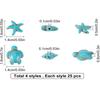 Бусины-разделители с изображением океанских животных, бусины в виде морской черепахи, морской звезды, синтетические бирюзовые бусины в виде морской звезды, черепахи