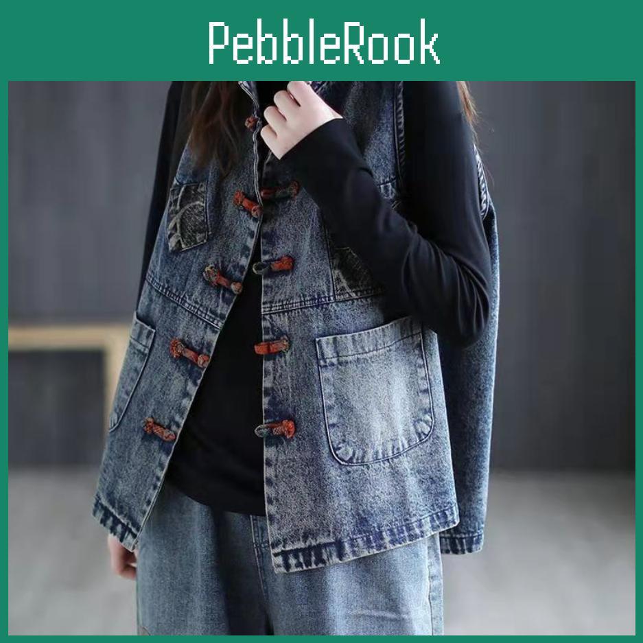 Plus Retro Womens Cowboy Vest Size Casual Vest Trend Allmatch Waistcoat Denim Jacket Coats