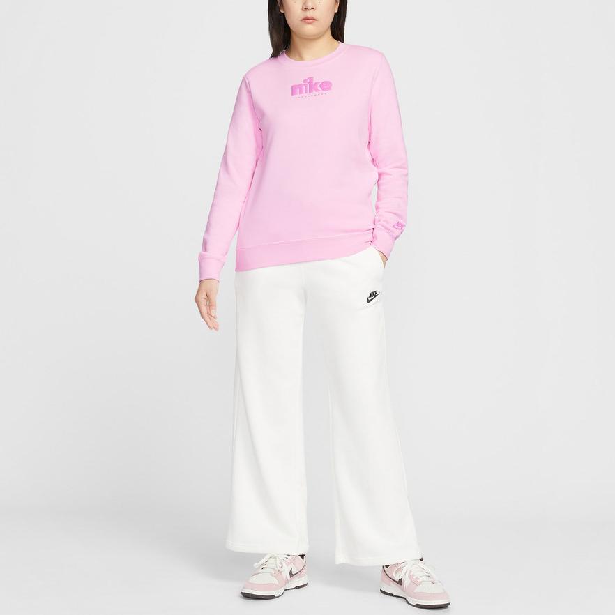 Nike Sweatshirts Women's Pink Crew Neck Moderate Regular IF0225-663