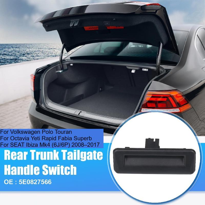 5E0827566 For Volkswagen Polo Mk5 2009-2017 Touran /For Skoda Emerging Yeti SEAT Car Trunk Button Handle Tail Door Switch Handle