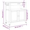 VidaXL Chariot de cuisine MONZA 84x40x88,5 cm bois massif de pin 376106