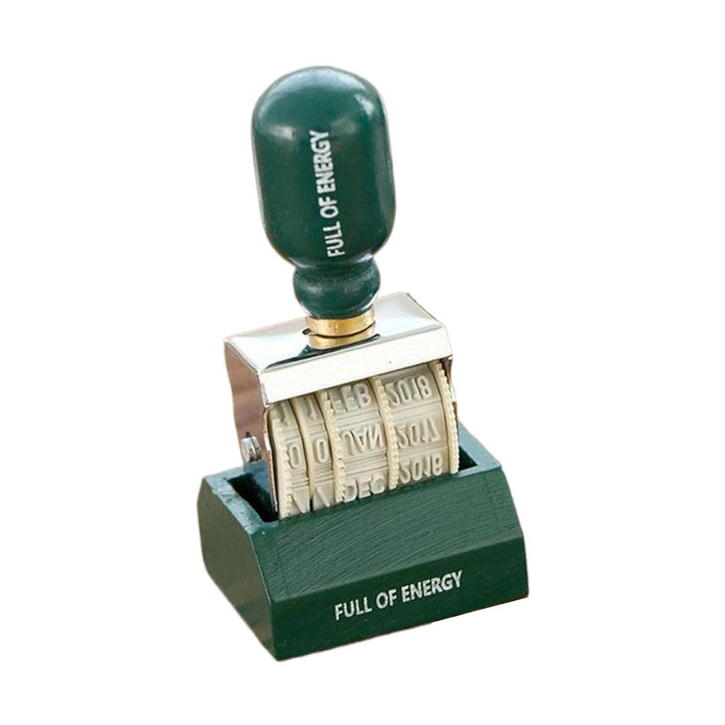 Wooden Handle Dater Stamp Office Date Stamper For DIY Craft Wooden Handle Dater Stamp Adjustable Date