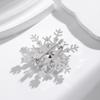 Retro Rhinestone Snowflake Brooch Korean High-end Shirt Button Clip Accessory Chest Flower