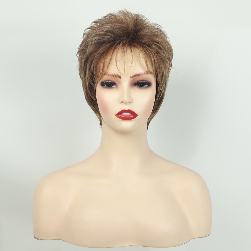 Новый модный пушистый короткий парик, высокотемпературный шелковый парик, гарнитура