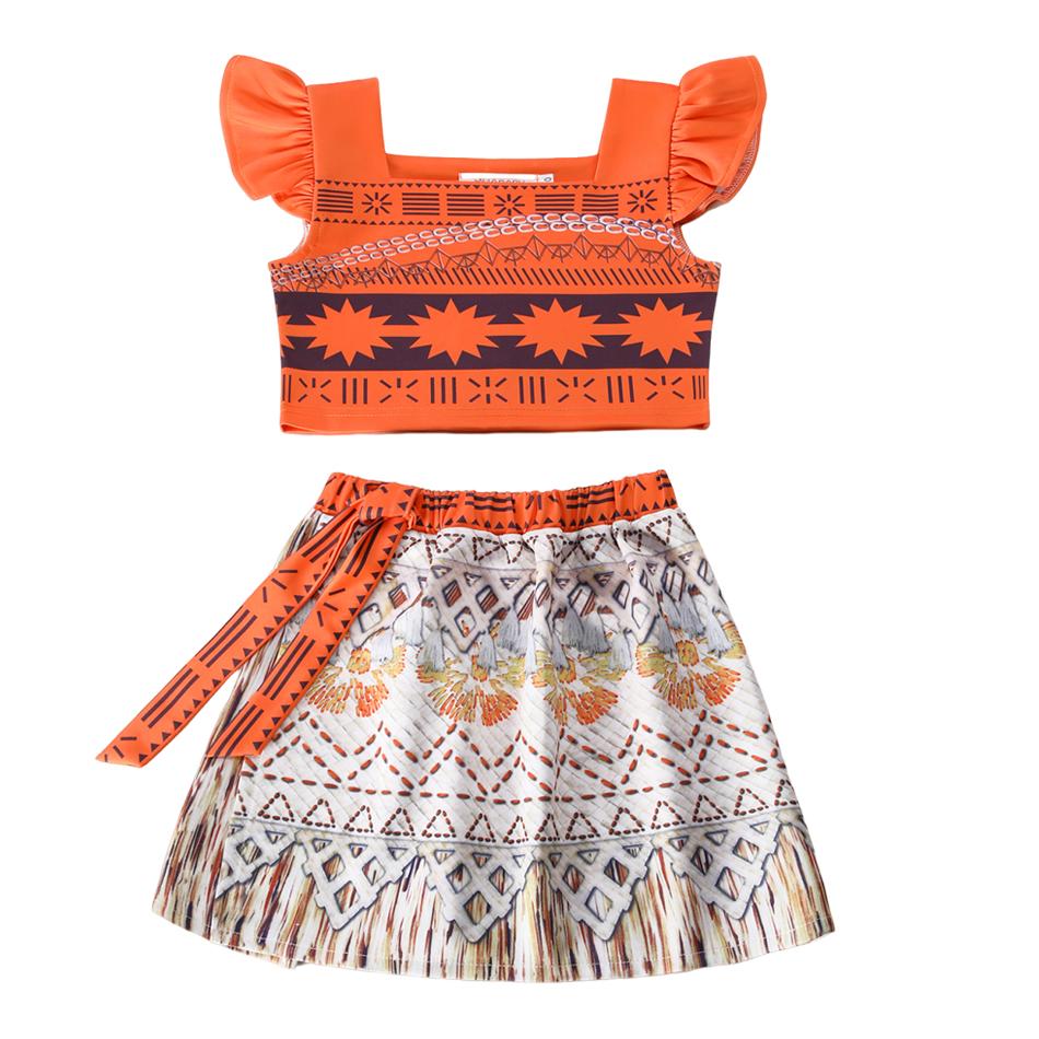 New Movie Moana 2 Girl Dress Halloween Party Costume Princess Fancy Clothes Children Vaiana Outfit Dress