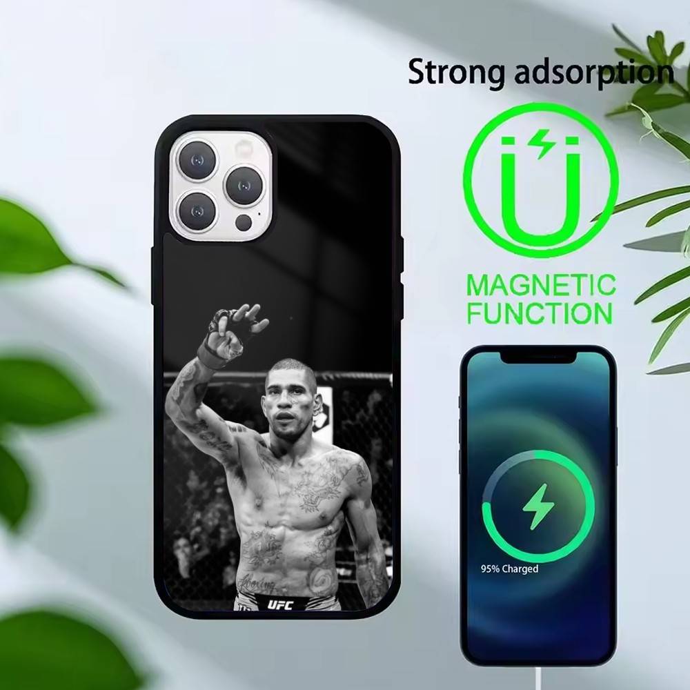 Чехол для телефона U-Ufc Charles Oliveira для iPhone 17, 16, 15, 14, 13 Plus, Pro Max Магнитный Для Magsafe Беспроводной Зарядки