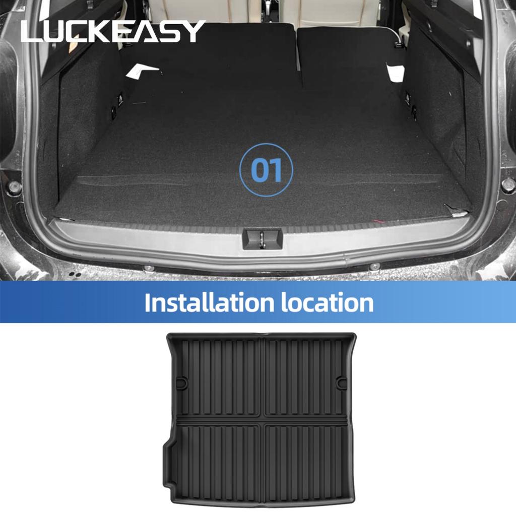 LUCKEASY Left Drive for Dacia Duster Renault Duster 2018-2024 Fuel Version TPE 3D Car Floor Mats Cargo Trunk Pad Accessories