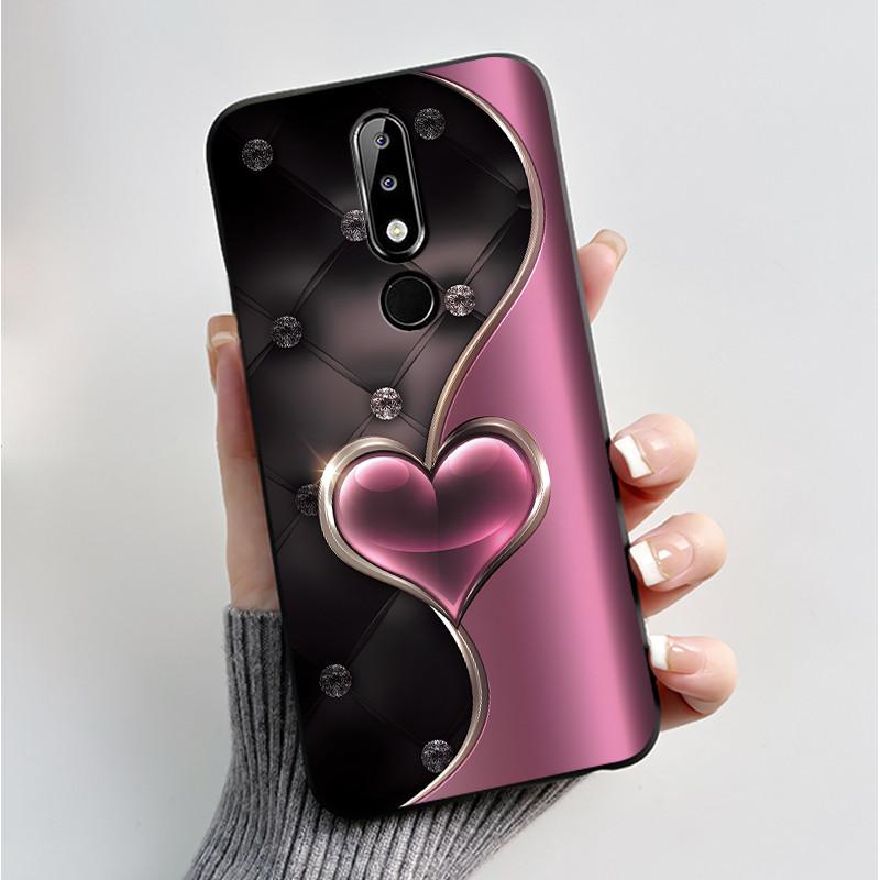 Силиконовый чехол для Nokia X5 X6 5.1 plus 6.1 plus Чехол для телефона Роскошная Мода Бабочки Цветы Мягкий Тонкий Черный Желе Чехол
