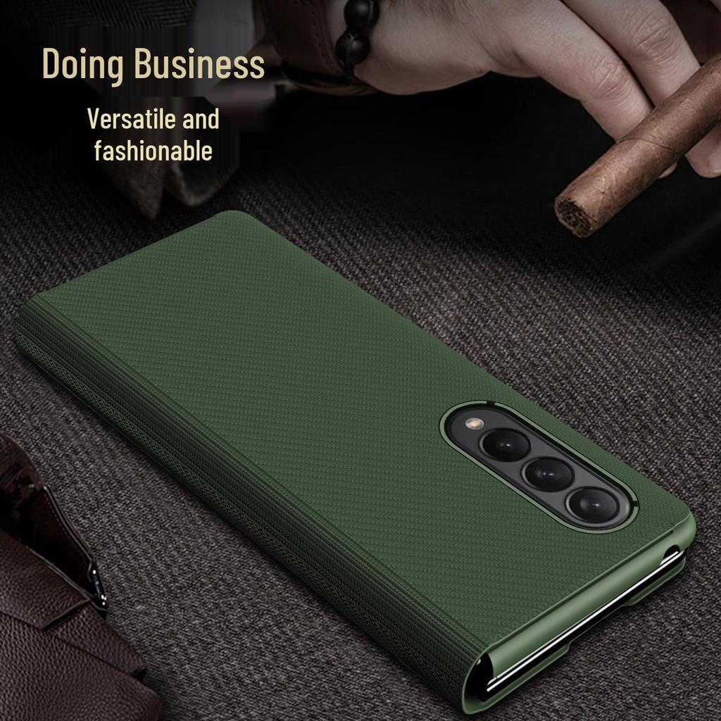 Чехол для серии Samsung Z Fold: Текстура углеродного волокна с кожей кевлар, Полное покрытие для Z Fold 4, 6 и 7