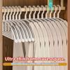 10pcs Seamless Hanger Is Non-deformable, Non-slip and Shoulder-free, Which Is Very Suitable for Drying and Storing Clothes In The Wardrobe.