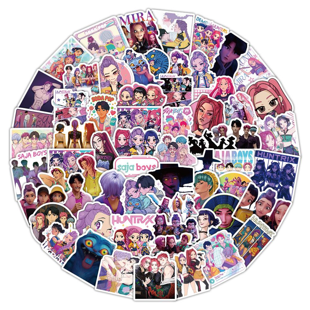 103 K-Pop Demon Hunters Stickers KPop Demon Hunters Doodle Stickers Illustration DIY Hand Account