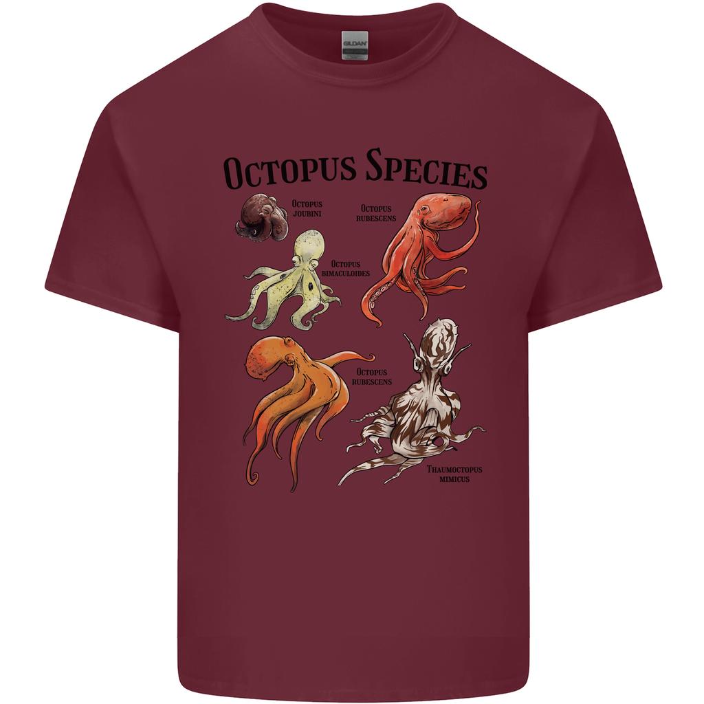 Octopus Species Sealife Scuba Diving Unisexs Light Cotton TShirt