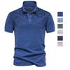 Мужские летние футболки из хлопка и полиэстера с градиентным принтом, рубашки поло с короткими рукавами, модные топы, рубашка для гольфа, повседневная мужская одежда