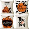 Halloween Orange Pumpkin Head Pillow Case Decoration Pillow Sofa Cover Cushion Cover Combination