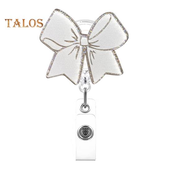 Катушка-бейдж для удостоверения личности, вращающийся на 360 градусов зажим, сверкающий нескользящий выдвижной держатель для бейджа, зажим для врача, медсестры, медицинского персонала, офиса