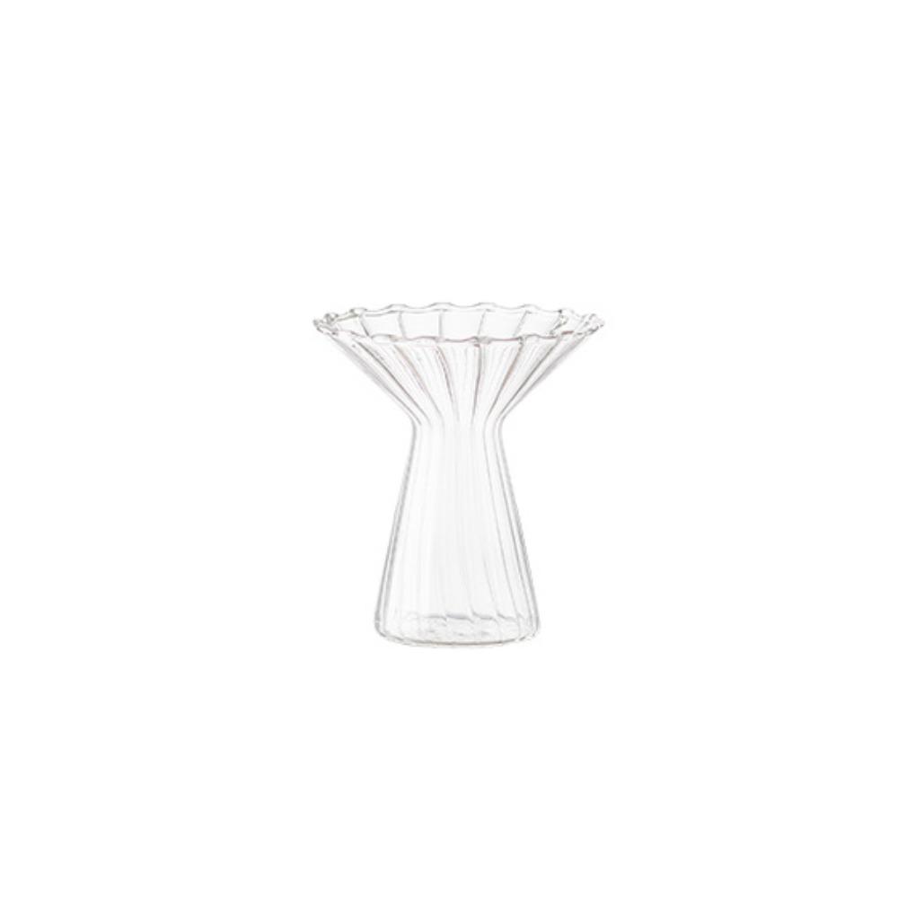 Colored Hydroponic Vase Vertical Striped Flower Pot Terrarium Decorative Vase Office