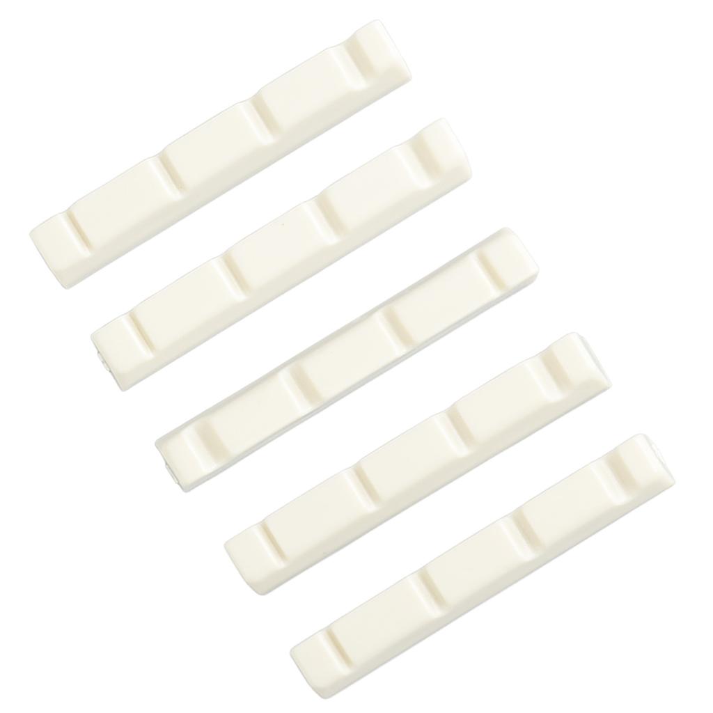 5PCS Guitar Nut Set Slotted Nut Musical Instrument Accessory for 4 String Electric Acoustic Guitar