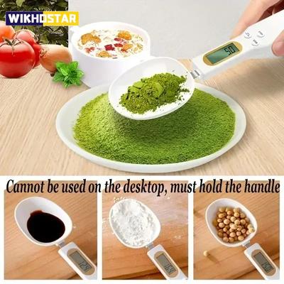 Мини-ложка, цифровые кухонные весы, электронные ЖК-весы для еды, 0,1-500 г, кулинарная мука, молоко, кофе, порошок, мерная ложка