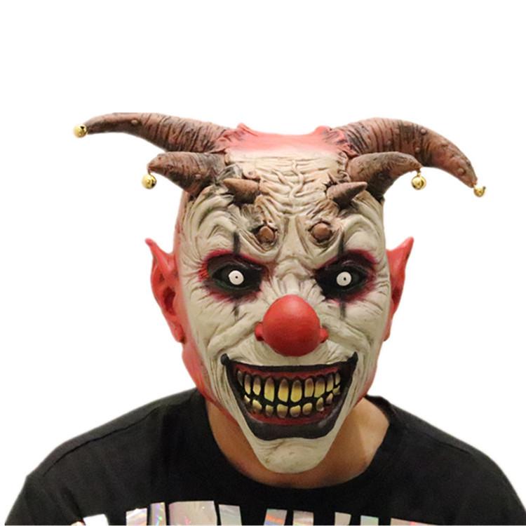Jingle Jangle Demon Clown Mask - Halloween Ghost Face Headgear