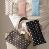 Portable Spring Auto-close Glasses Bag with Keyring Glasses Clip Leather Glasses Storage Bag Korean Style Shrapnel Snap Shut