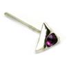 [G2126] - Purple 'Crystal' Silver Stud