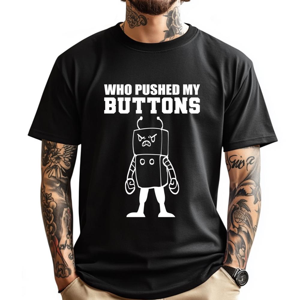 Pushed My Buttons Computer Specialist Clothing Men's Clothes Birthday Cute Oversized T Shirt Mens Clothing - Men's Summer Cot...