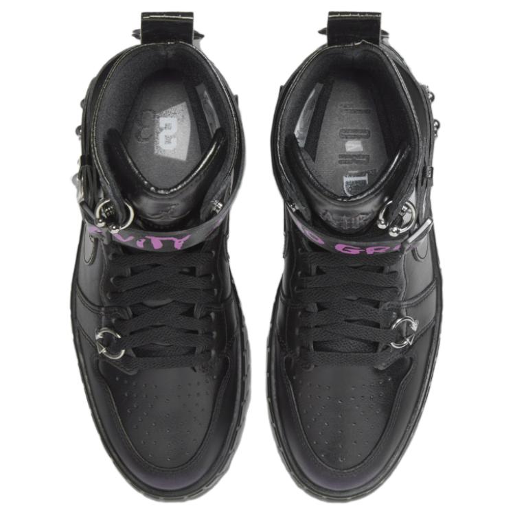 Женские кроссовки Air Jordan 1 High Brooklyn No Gravity Black Global-Purple HF5691-001