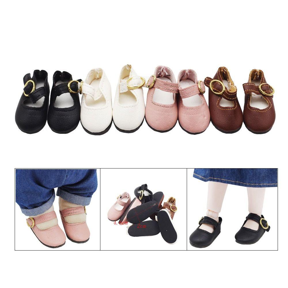 Wearing 15cm Cotton Doll Leather Shoes Play House Accessories Differents Color 1/6 Doll Boots