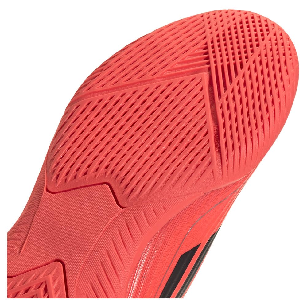 Футзальные бутсы для юниоров и детей F50 LEAGUE IN для мальчиков и девочек NIR17 Металлик см [Adidas] 17-24.5см Турбо/Аврора Черный/Платина (IF1369) 24,0