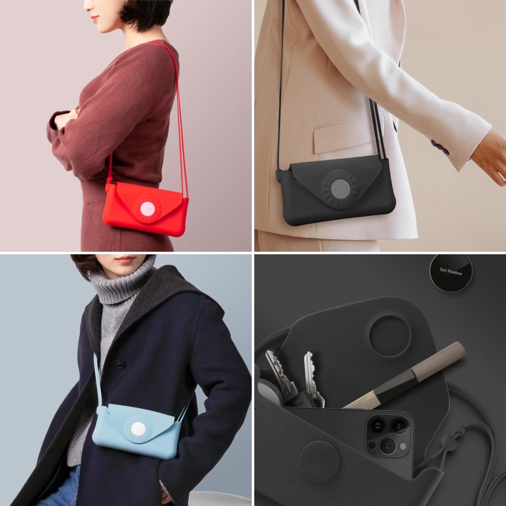 Чехол для смартфона Силиконовый пузырьковый чехол Совместим со смартфонами до дюймов Амортизация Скрытая магнитная застежка Кроссбоди Вертикальный Простой