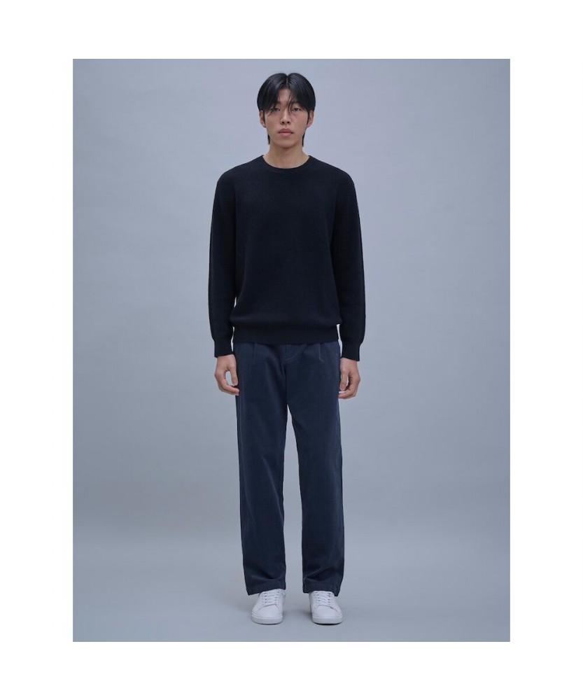 SHIFT.G Semi Wide Brushed Cotton Pants Ash