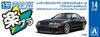 Aoshima Bunka Kyozai Rakupla Snap Kit Nissan R32 Skyline Кастомные колеса Жемчужный масштаб Пластиковая модель (АОСИМА) нет. 14CU-BP GT-R (Черный металлик) 1/32