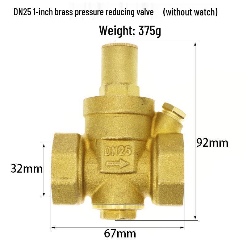 DN15 Регулируемый 4-точечный бытовой редукционный клапан давления воды для нагревателей и очистителей, диапазон давления 65-25