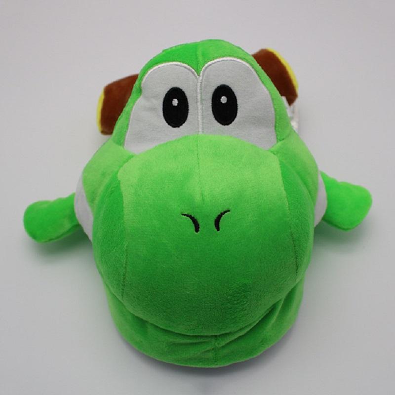 Cozy And Comfortable Nintendo Super Mario Brothers Yoshi Plush Slippers For Adults