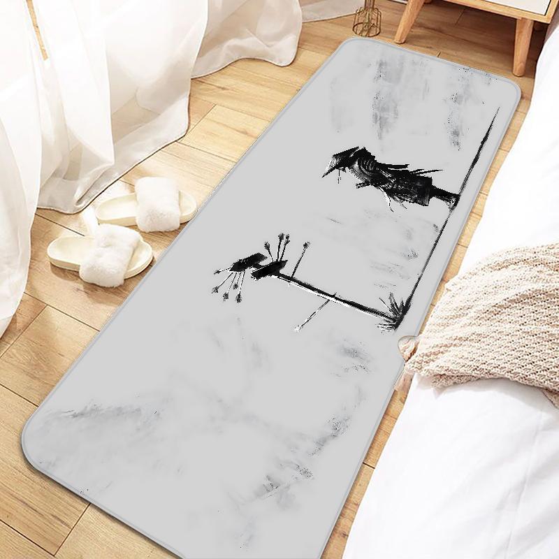 Samurai Warrior Door Mat Entrance Non-slip Doormat Washable Kitchen Carpet Living Room Hallway Rugs Bathroom Bath Door Mats