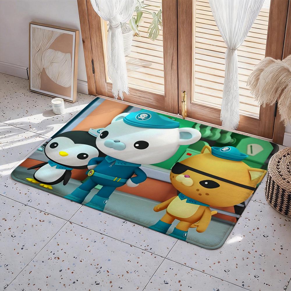 Abstract C Column Floor Mat Eco Flannel Doormat Non Slip Odorless Indoor Floor Rug Soft Short Plush Home Mat