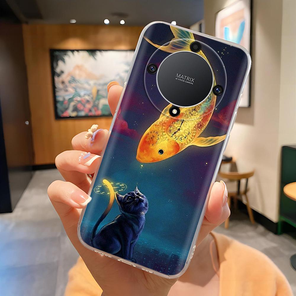 Чехол для Honor X9a Чехол Honor X9b Magic5 Magic6 Magic 5 6 Lite Прозрачный Мягкий Силиконовый ТПУ Фунда Защитная Задняя Крышка Чехол