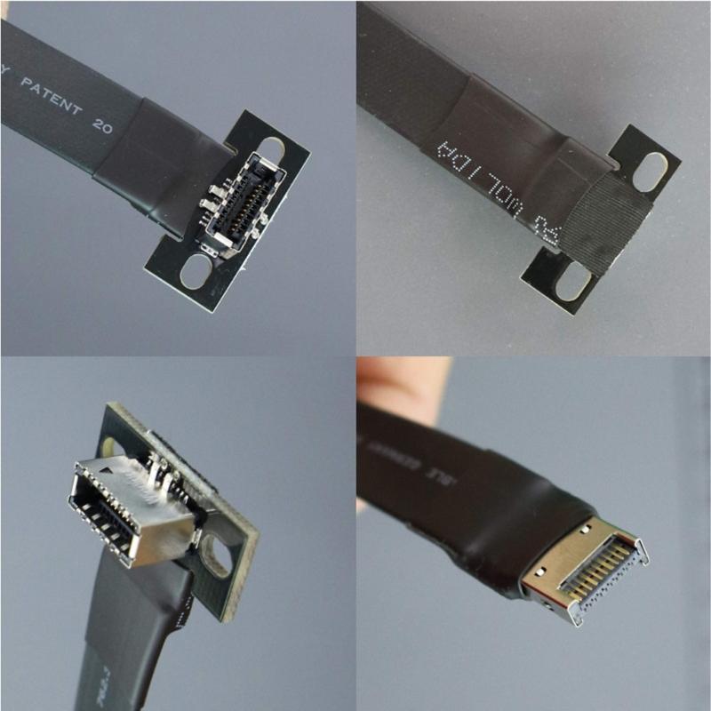 Внутренний USB 3.2 20Pin Gen 2 Type E Папа-Мама Адаптер Передняя Панель Расширение Плоский Шлейф с Отверстием для Винта