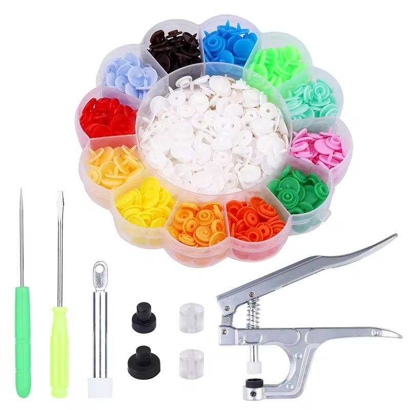 Fenrry 85/150/170/360Sets T5 Пластиковые кнопки-застежки-кнопки Плоскогубцы Набор швейных инструментов Пресс-машина Аксессуары для одежды из смолы