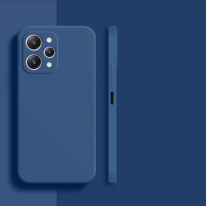 For Xiaomi Redmi 12 4G Case Full Cover Xiaomi Redmi 12C 10C 12 10 4G Cover Housing Shockproof Liquid Silicone TPU Black Funda