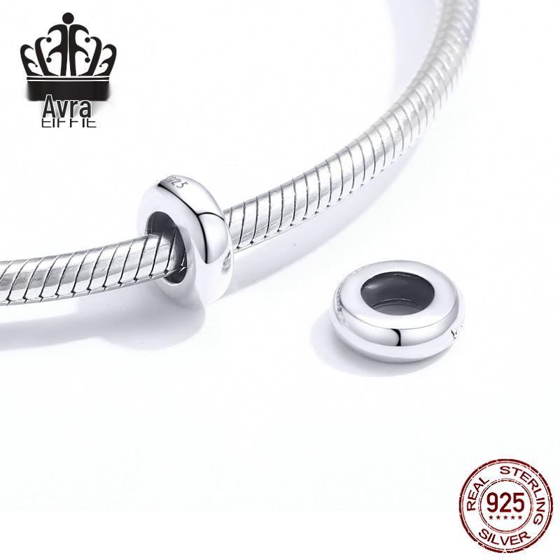 Aifle Sterling Silver S925 Spacer Beads - DIY Jewelry Accessories for Bracelets